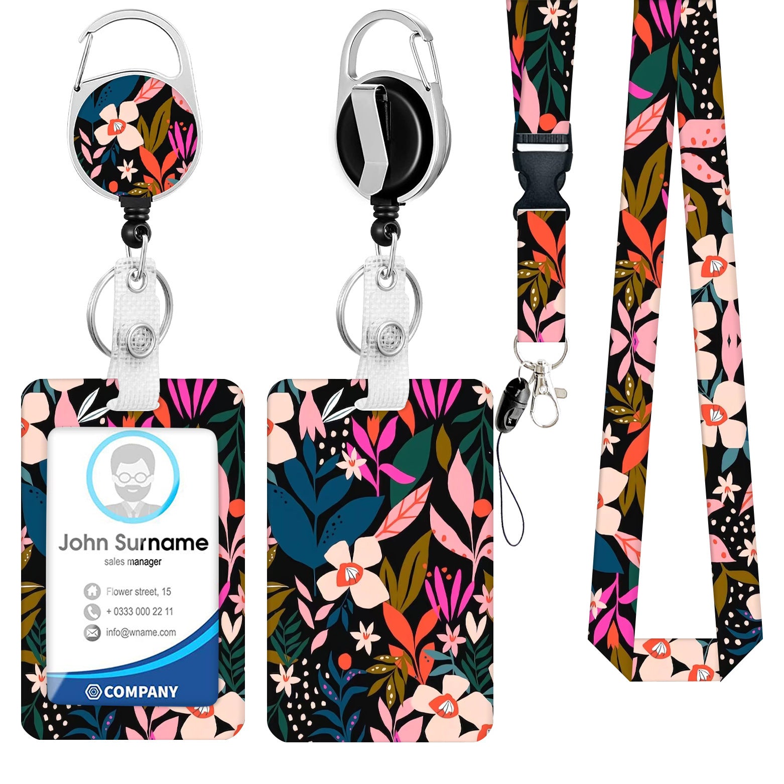 Wholesale Mobile Phone Hanging Chain Wrist Lanyard Key Pendant Push-and-close Slide Card Sleeve Retractable Buckle